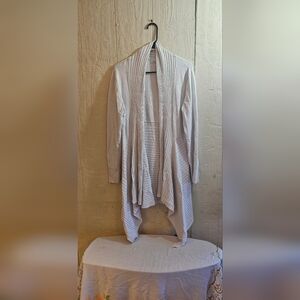 Women's White Cato ; Large Raylon & Nylon Cardigan.